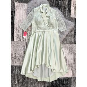 JJs House Women's Formal Mint Green Mother Of The Bride High‎ Low Dress Size 20W